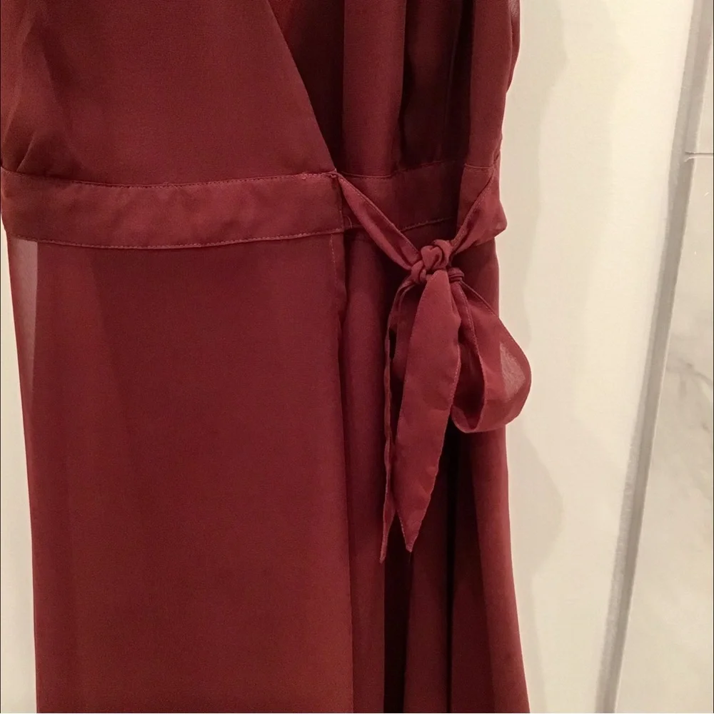 🔴WINE WRAP DRESS BY FOREVER 21 EXCLUSIVE🔴🔴 - Picture 10 of 12